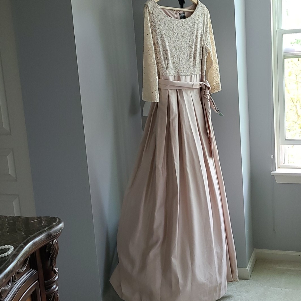 BRAND New -Champaign Evening Gown Full Length